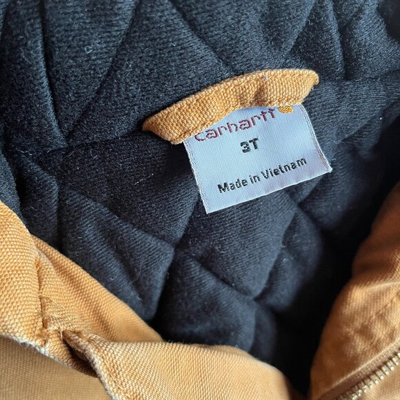 Carhartt tan canvas jacket 3T - Picture 5 of 10